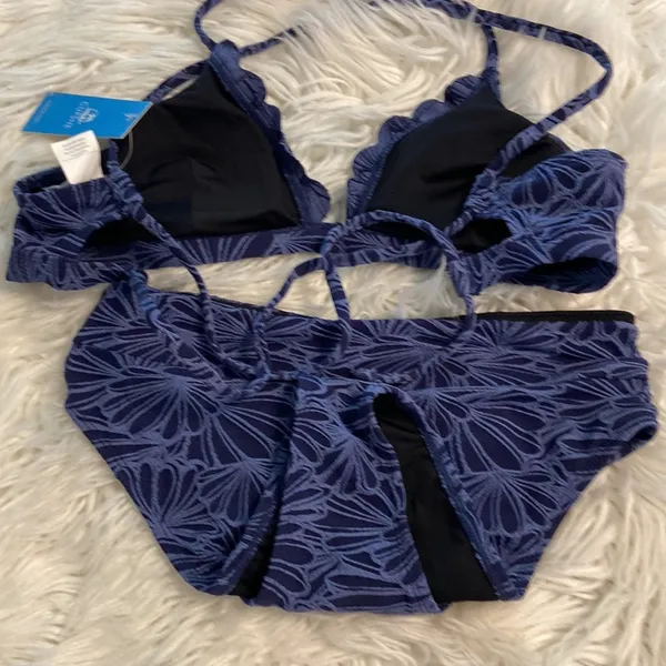 CUPSHE Blue Floral Women's Bikini Set size S brand new see all photos - Image 6
