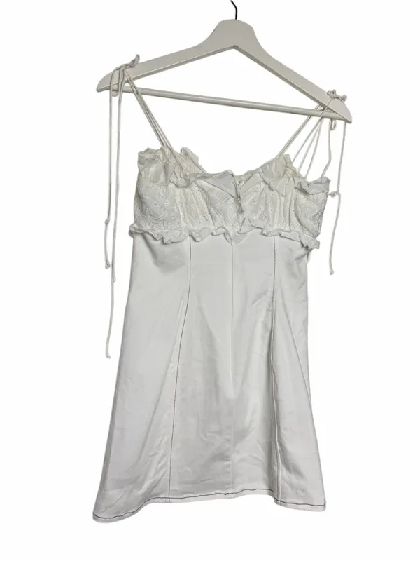 For Love Of Lemons White Mini Dress - Image 2