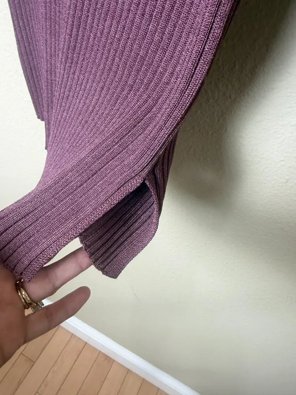 MM LaFleur Ribbed Knit Mauve Pink Sweater Sleeveless Top Size XS - Image 5