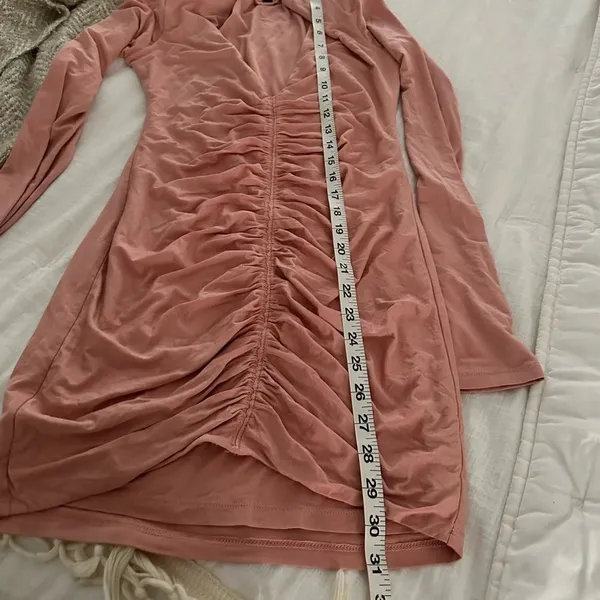 NBD Leonette Women’s Extra Small Pink Long Sleeve Mini Dress - Image 5