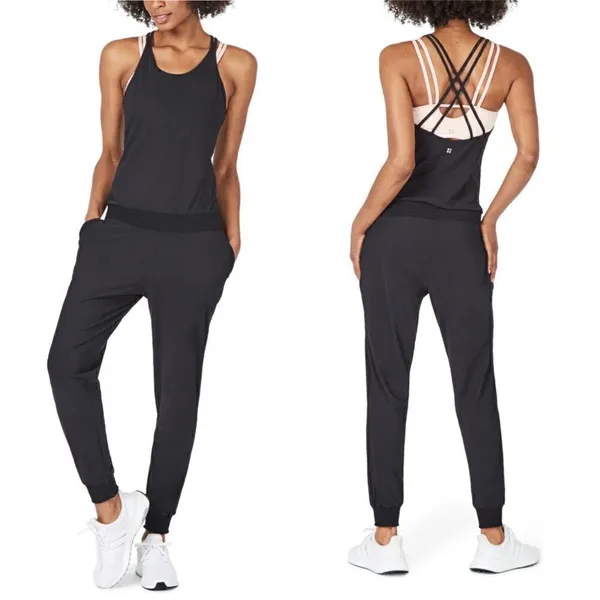 Sweaty‎ Betty Beautify Jumpsuit, One Piece, Black, XL, Size 12, NWT - Image 2