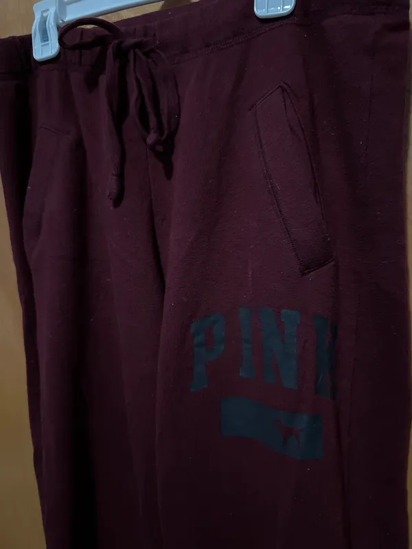 Victoria's Secret VS PINK Maroon Sweatpants - Image 3