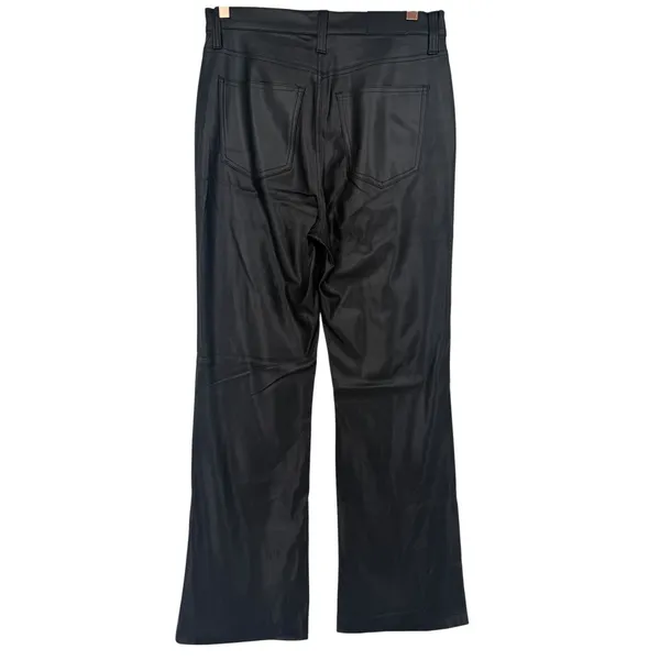 Pistola Stevie High Rise Wide Leg Pants Slate Black Faux Vegan‎ Leather Size 28 - Image 4