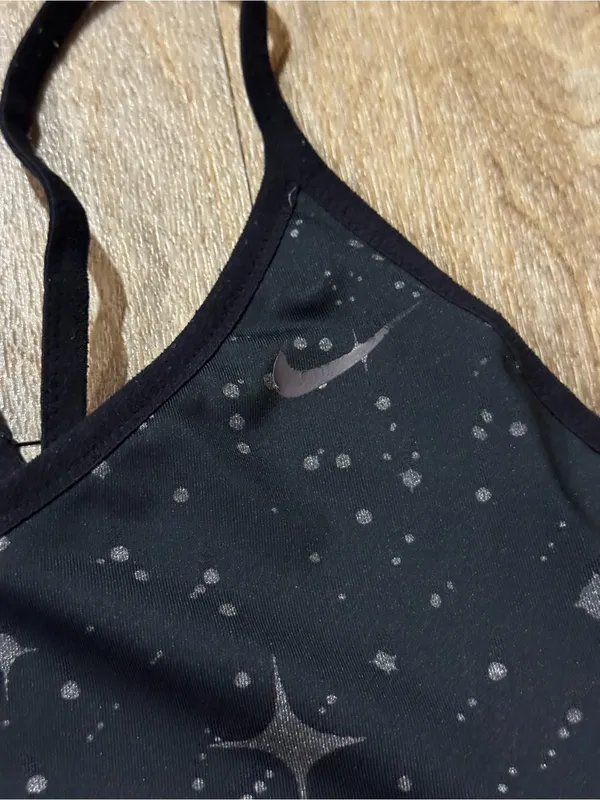 Nike Indy Sparkle V Neck Low Impact Sports Bra Size Small - Image 2