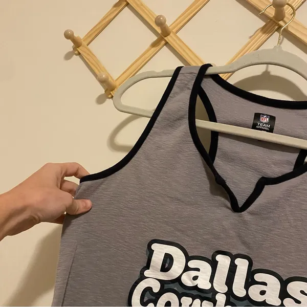 NFL Team Apparel Dallas Cowboys Gray Tank XXL - Image 2