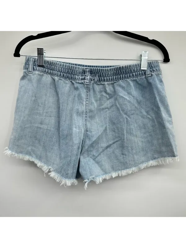 Aerie Distressed with Floral Lace Exposed Pockets Jean Shorts Size Small / 29 - Image 2