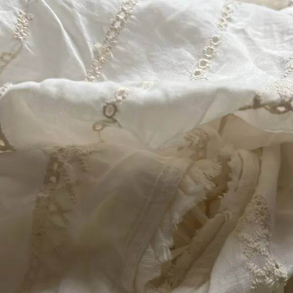 Zara Ivory White Eyelet Lace 
Button Front Cami
Cottagecore Boho Top - Image 8