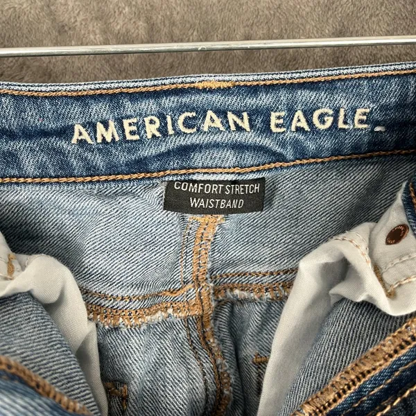 American Eagle Jean Women's size 00 Regular Mom Straight Stretch High Rise Y2K - Image 3