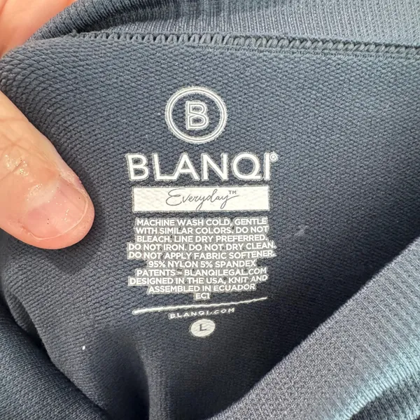 Blanqi Everyday Maternity‎ Leggings High Waist Seamless Blue Size Large - Image 4