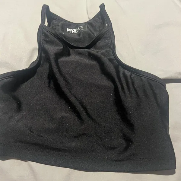 Beach Riot black sparkly small sports bra tank‎ - Image 3