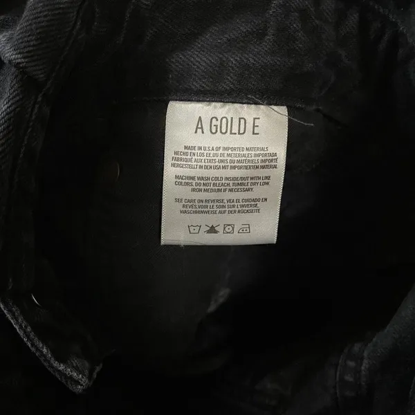 AGOLDE lettuce waist High waist black wash 90's denim jeans size US 29 - Image 8
