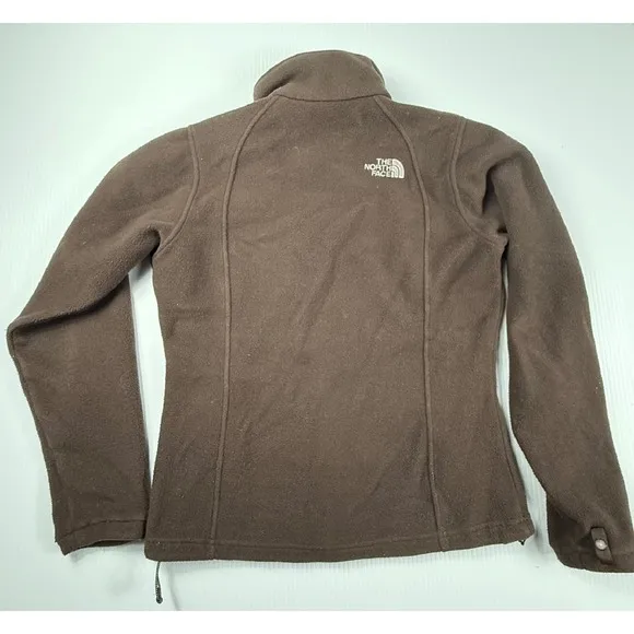 The North Face‎ Fleece Jacket Full Zip Pockets Brown Outdoors Womens S - Image 6