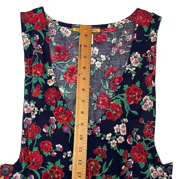 Vintage 80's‎ 90's Bryn Connelly 8 Floral Doilie Floral Print Cottage core Dress - Image 10