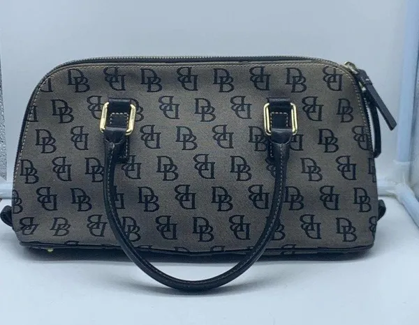 DOONEY & BOURKE black & gray signature D&B logo tote bag - Image 16