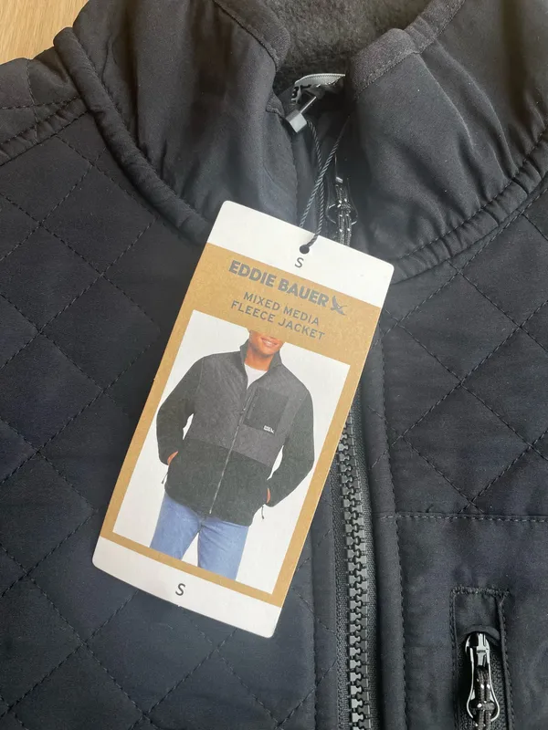 Eddie Bauer Mixed Media Fleece Jacket Men’s Small - Image 3