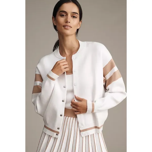 Beach Riot Solange White Almond Pleated Scoop Neck Athleisure Tennis Mini Dress - Image 3