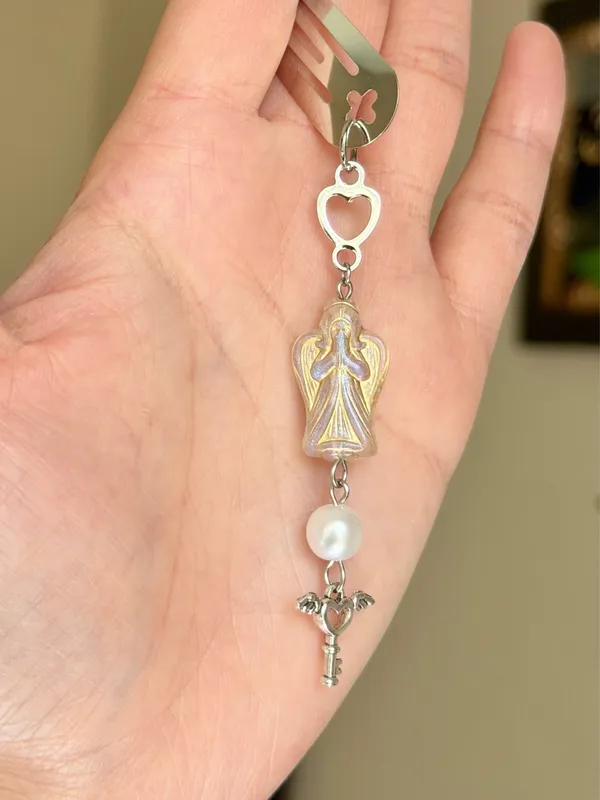 Handmade fairy angel dangle hair clip 👼💚🌙⭐️ - Image 3