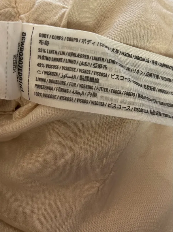 Abercrombie & Fitch Scarlett Linen Blend Mini Skort Size XS Wrap Novelty Print - Image 7
