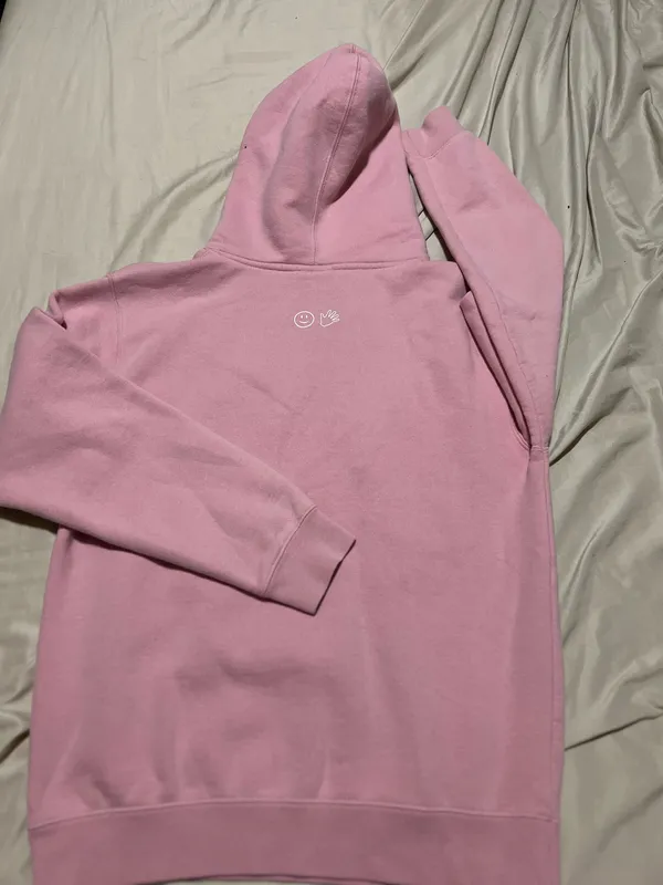 Glossier Hoodie Pink Size L - Image 6