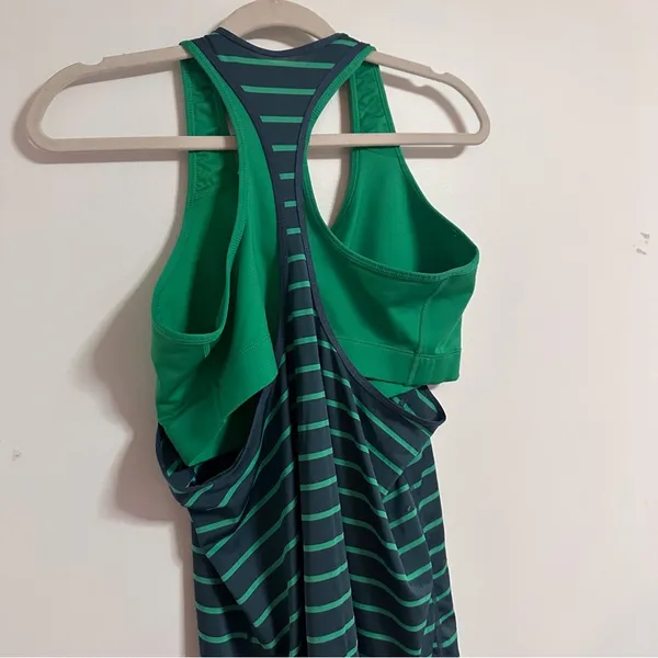 Nike Green Striped Women's Tank Top - Image 5