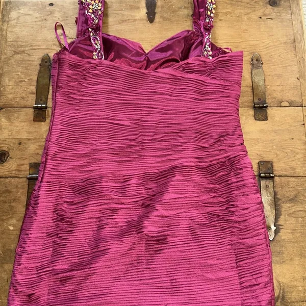 May Queen Pink Embellished Ruched Formal Party Evening dress Size 20 - Image 6