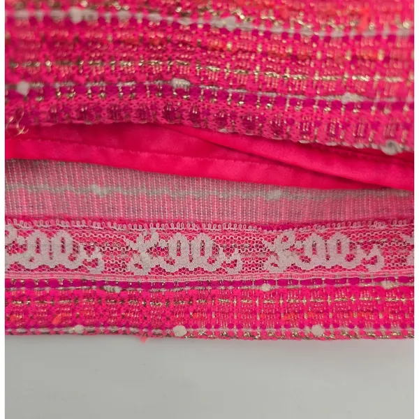 Lilly Pulitzer Dress Womens 2 Shift Hot Pink Gold Metallic Tweed EUC - Image 3