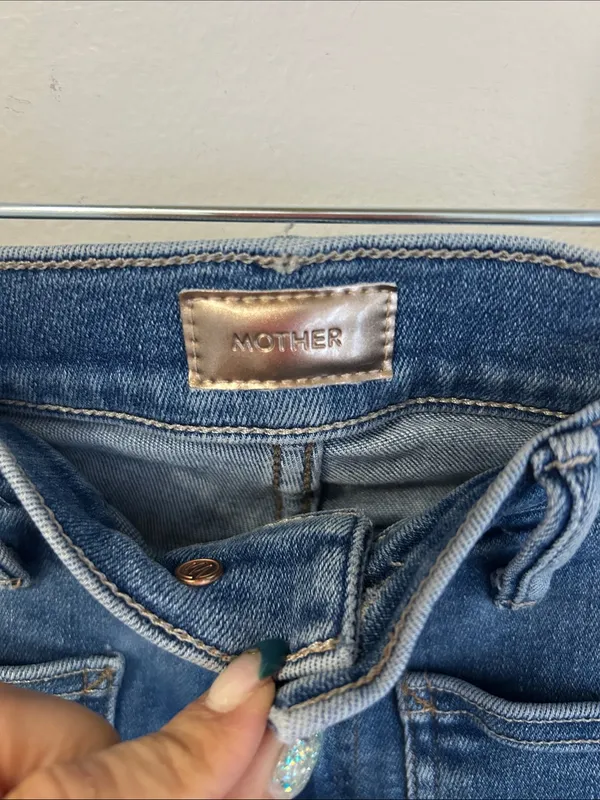 Mother The Patch Pocket Insider Ankle in Happy Pill - Image 7