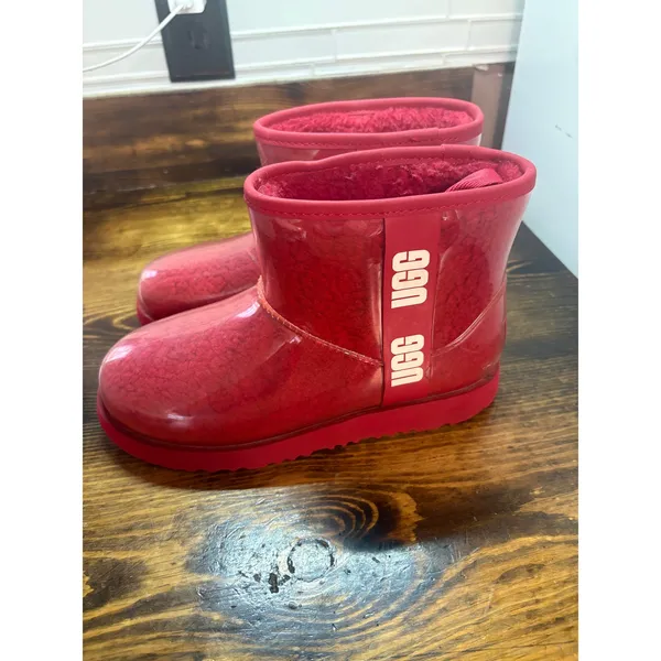 UGG Red Classic Clear Mini Boots Size‎ 5 - Image 2