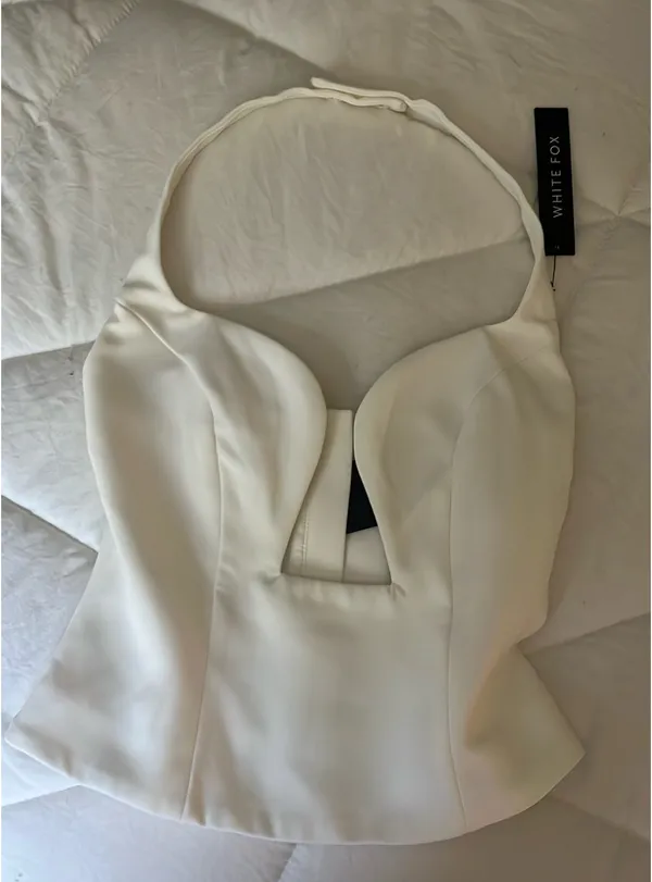 Heart on the Line Bustier White Fox - Image 2