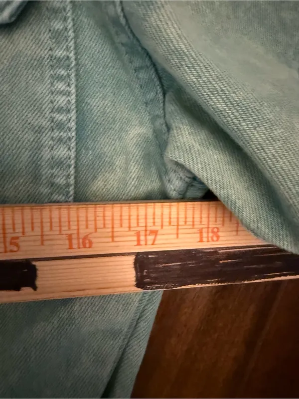 We The Free Marci Mint/Aqua Denim Overalls Jumpsuit Size Small - Image 6