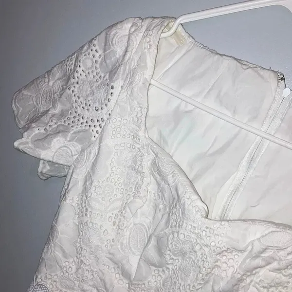 Lilly Pulitzer Bonnie Dress Resort White Jumbo Bonquet Eyelet Sz 2 Bridal #500 - Image 6