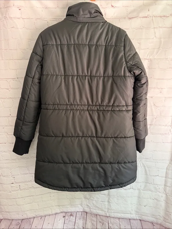 Free Country Women's Long Puffer Coat in Black Size Medium - Image 3