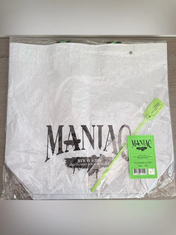 Stray Kids MANIAC 2nd World Tour Seoul REUSABLE TOTE BAG New Sealed K Pop - Image 2