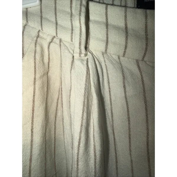 Hollister Livvy Cream Beige Linen Pleated Ultra High Rise Wide Trousers Pants XS - Image 3