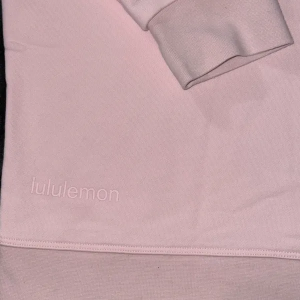 Lululemon Perfectly Oversized Cropped Crew Softstreme Pink Peony‎ Size 14 - Image 3