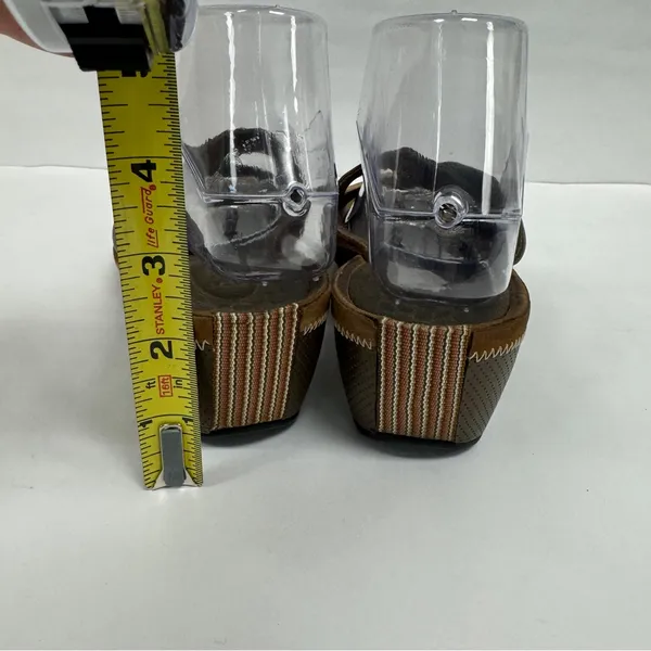 Clarks Privo multi taupe brown wedge sandal‎ size 8 - Image 4