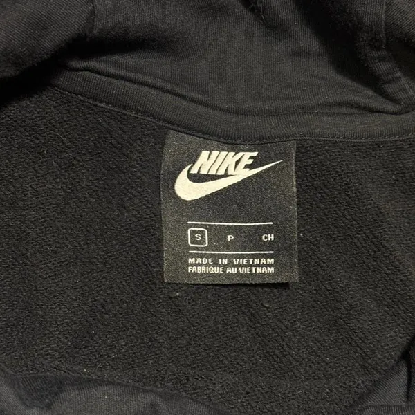 Nike Funnel Neck Hoodie with White Swoosh Logo Women's Size Small - Image 5