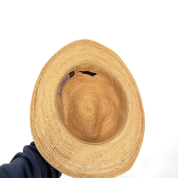 Goorin Bros Haze Fedora Sun Hat Size S Natural Raffia Straw Wide Brim Boho - Image 6