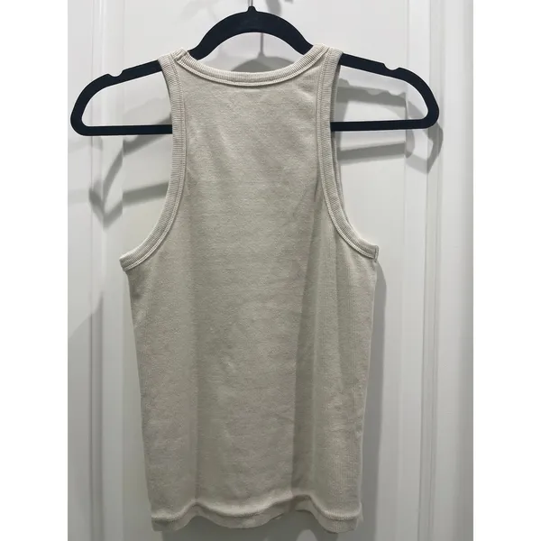 Anine Bing Eva Fitted Tank Top in Taupe Sz L - Image 6