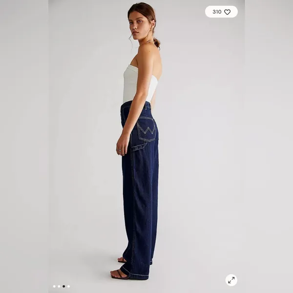 Anthropologie Wrangler Casey Jones Carpenter Barrel Jeans Size 30x31 Wide Leg High Rise Baggy - Image 4