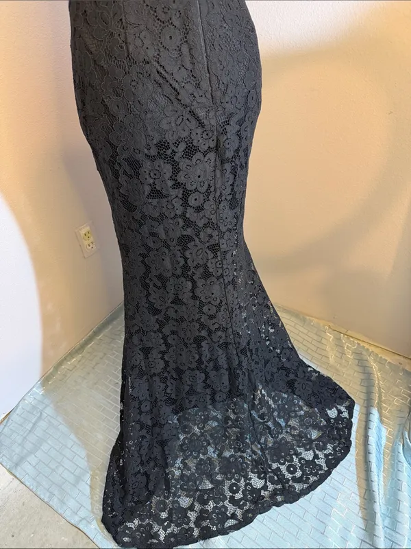 Lulu's Black Lace V-Neck Maxi Dress - Image 5