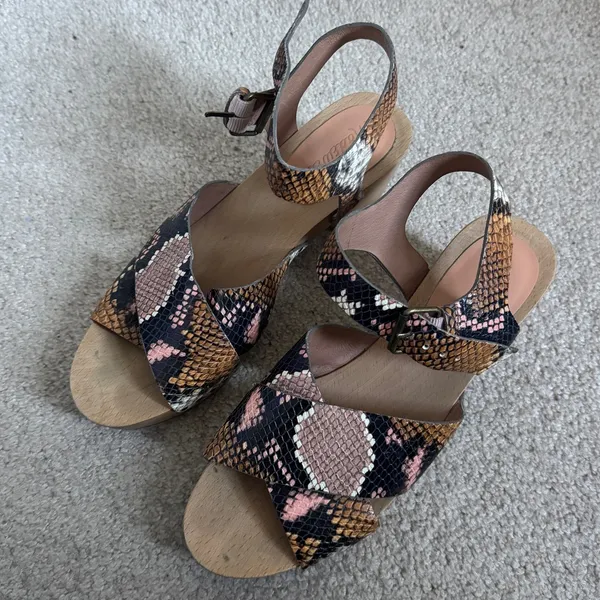 Madewell Johanna Snake Clog Sandals Size 7 Heels - Image 2