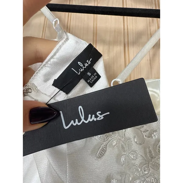 NWT Lulus My Darling Daydreamer White Lace Bustier Midi Dress Cocktail Size S - Image 8