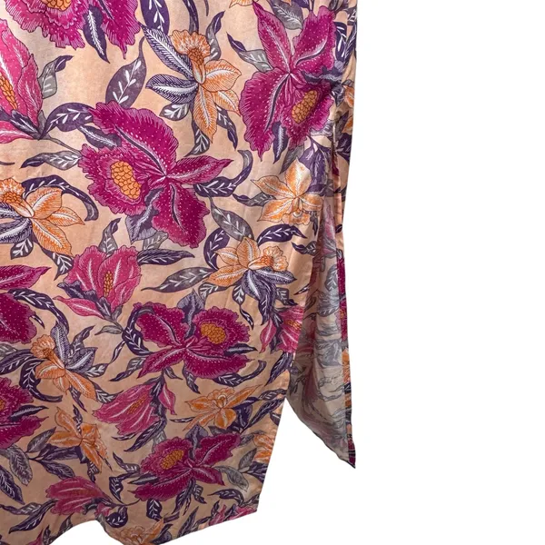 Old Navy X-Large Maxi Dress Sleeveless Side Slits Floral V-Neck Lightweight New - Image 3