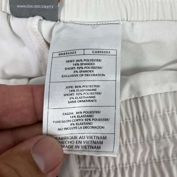 Nike Skort Womens XL White Ruffle Hem Built In Shorts Tennis Heritage Dry Active - Image 8