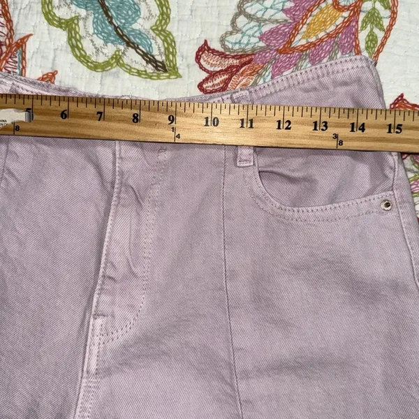 ZARA women’s size 6 lavender light purple front slit jeans business casual - Image 4