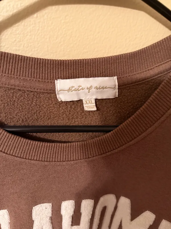 “OKLAHOMA” brown oversized sweatshirt - Image 2