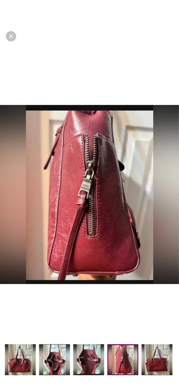 Steve madden elegandy burgundy tote bag  - Image 4