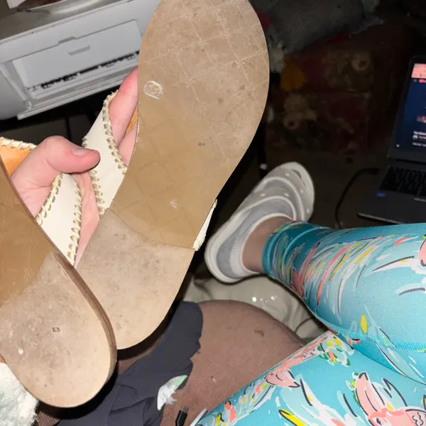 Jack Rogers Alana Sandal in Bone and Gold 9 - Image 5