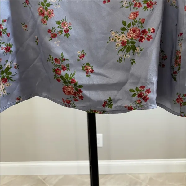 Reformation Veranda Silk Melba Purple Floral MIni Skirt Size 0 - Image 6